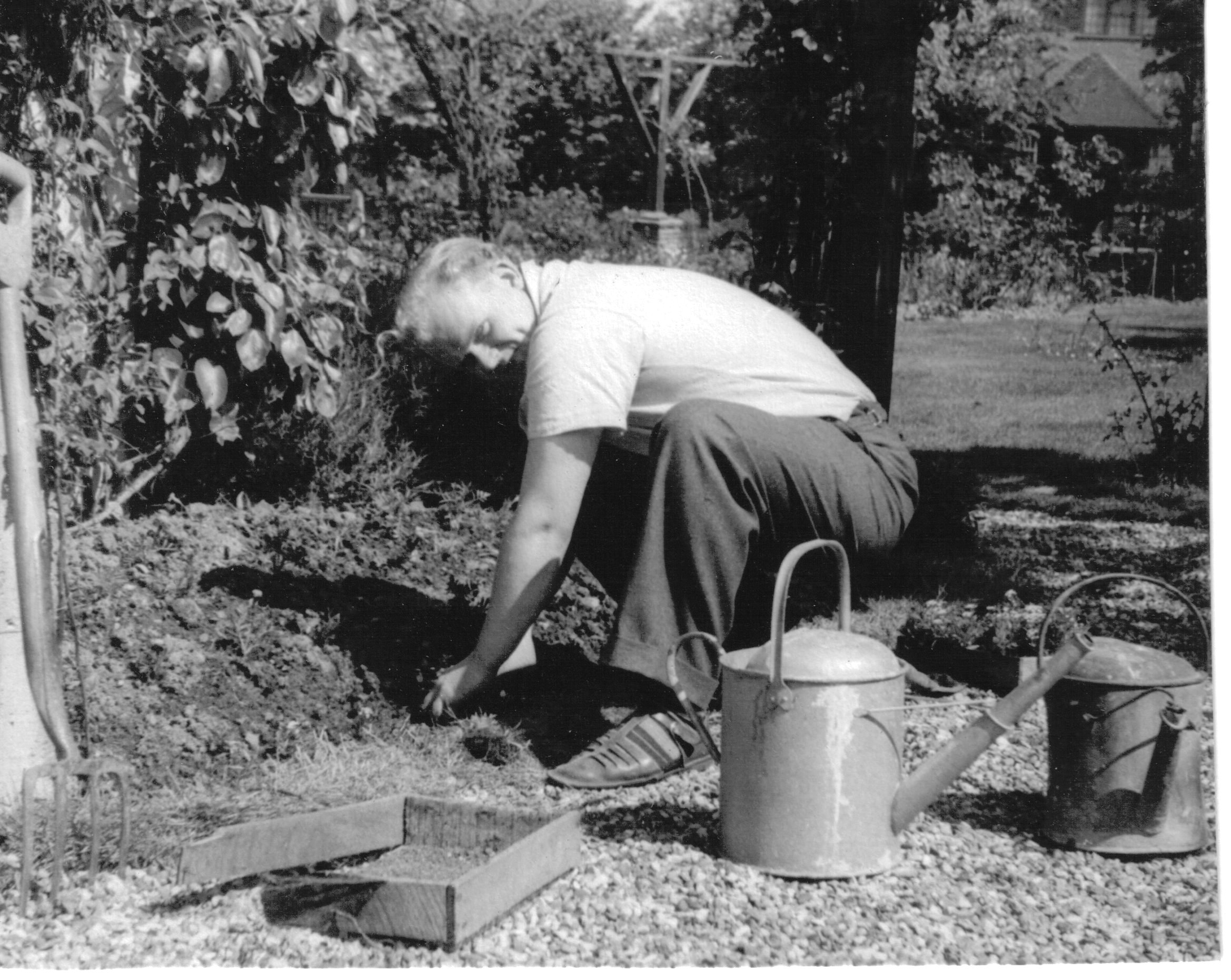 JoePike-1951, gardening at Doone